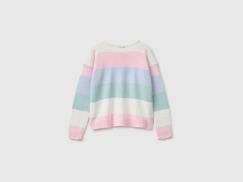 Gestreifter Pullover in kastenförmiger Passform