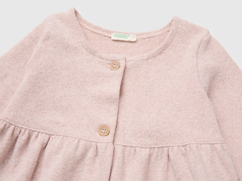 Offenes Sweatshirt mit Lurex