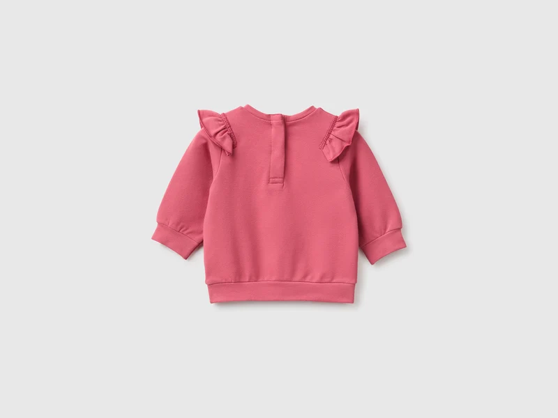 Geschlossenes Sweatshirt mit Rüschen