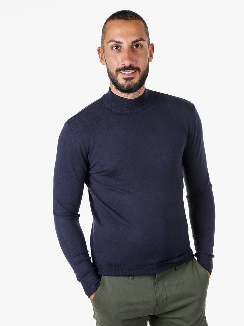 Maglia lupetto da uomo - blu