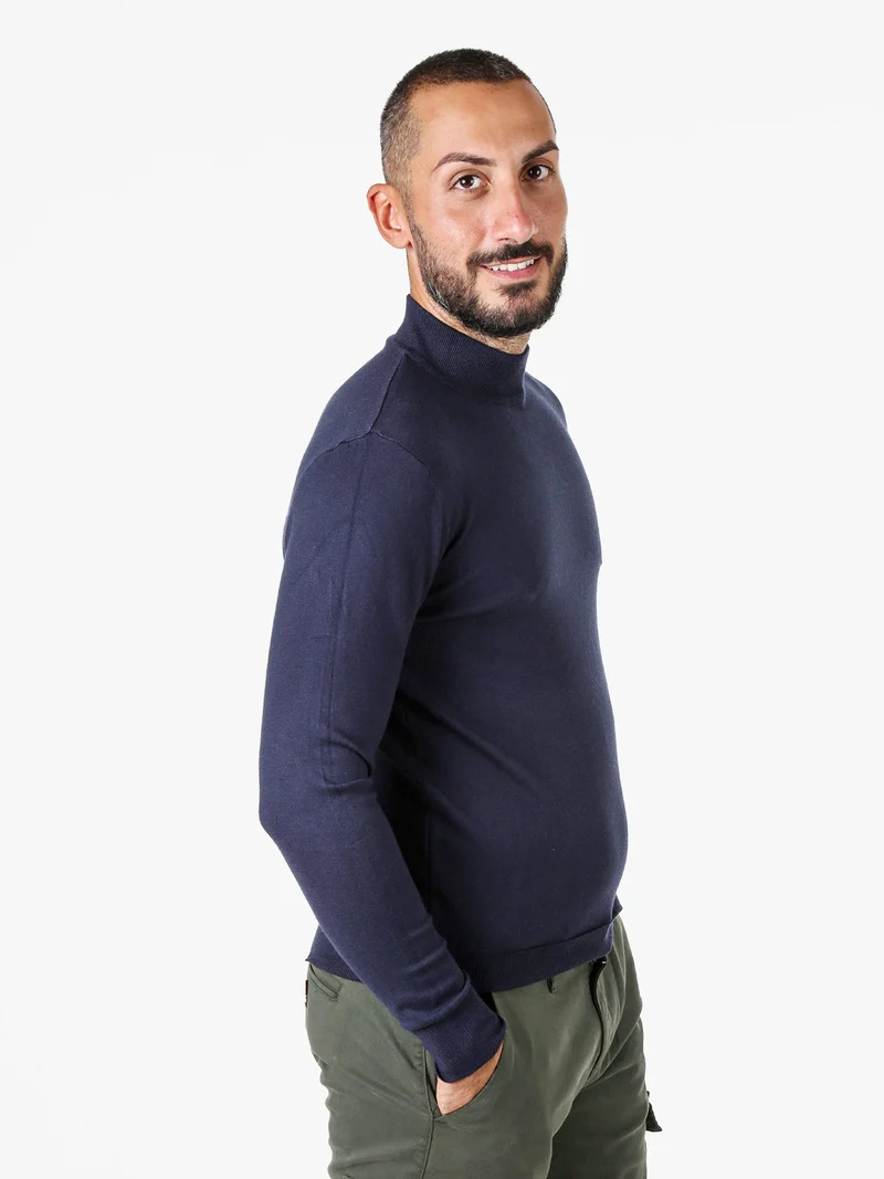Maglia lupetto da uomo - blu