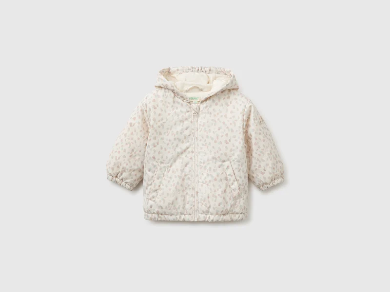 Gemusterte Jacke mit Kapuze
