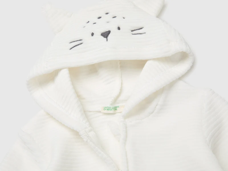 Chenille-Sweatshirt mit Kapuze