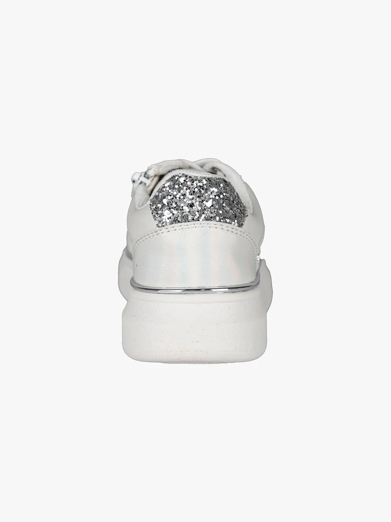 Sneakers da bambina eleganti con strass - bianco