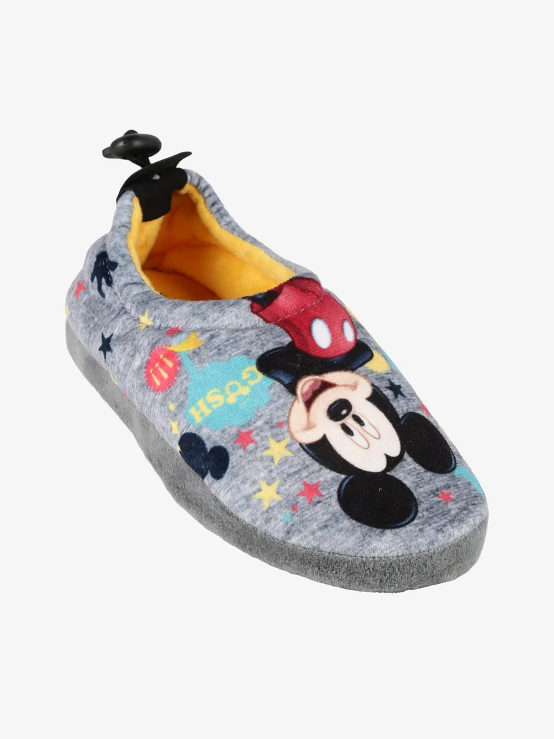 Pantofole chiuse da bambini con stampa - grigio