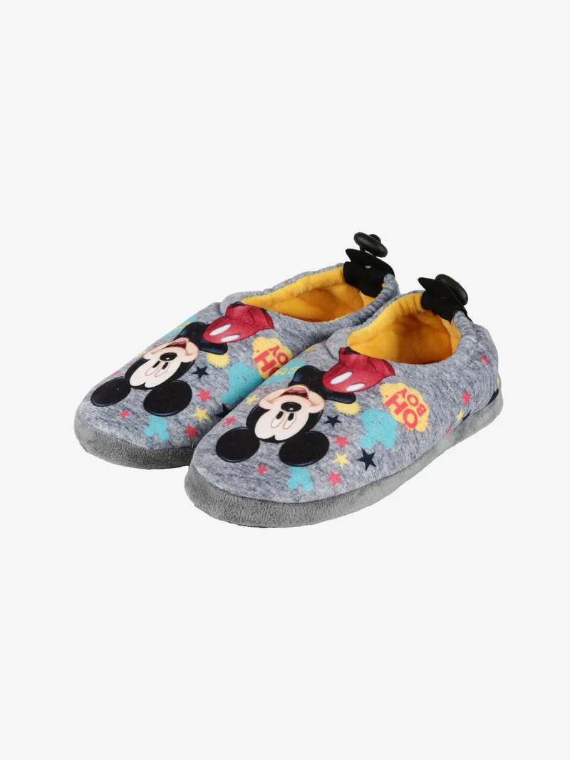 Pantofole chiuse da bambini con stampa - grigio