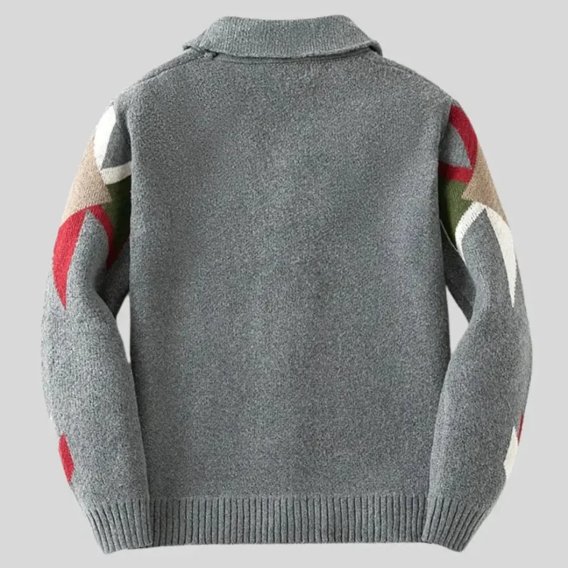 Jacquard Wool Cardigan