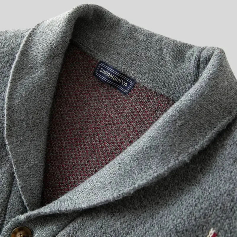 Jacquard Wool Cardigan