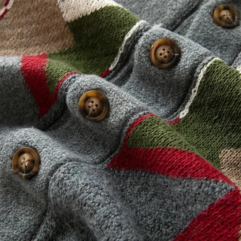 Jacquard Wool Cardigan
