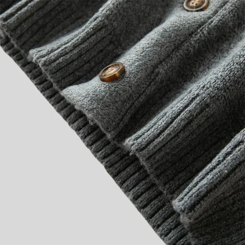 Jacquard Wool Cardigan