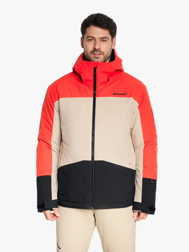 ZIENER TARAINO Herren Skijacke Rot, funktionell & wattiert