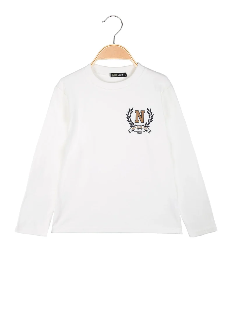 Maglietta felpata da bambino - bianco