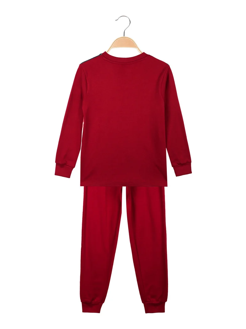 Pigiama da bambino in caldo cotone - rosso