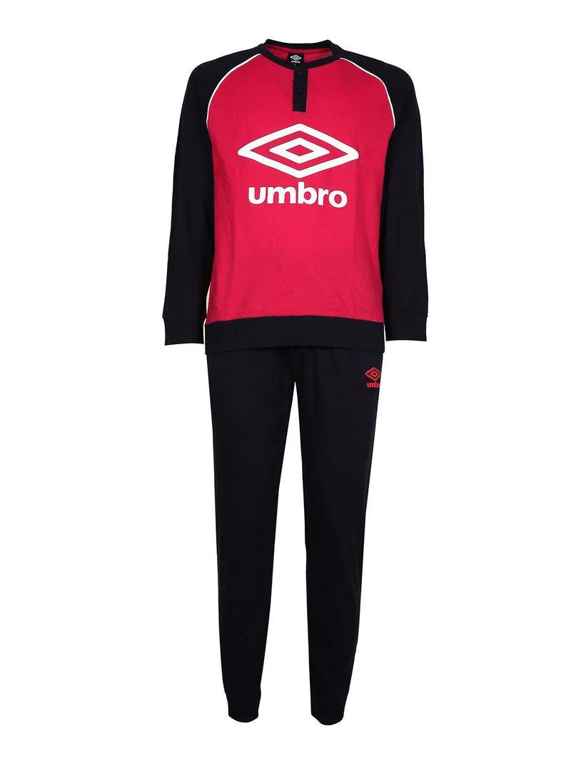 Pigiama lungo uomo in cotone - rosso