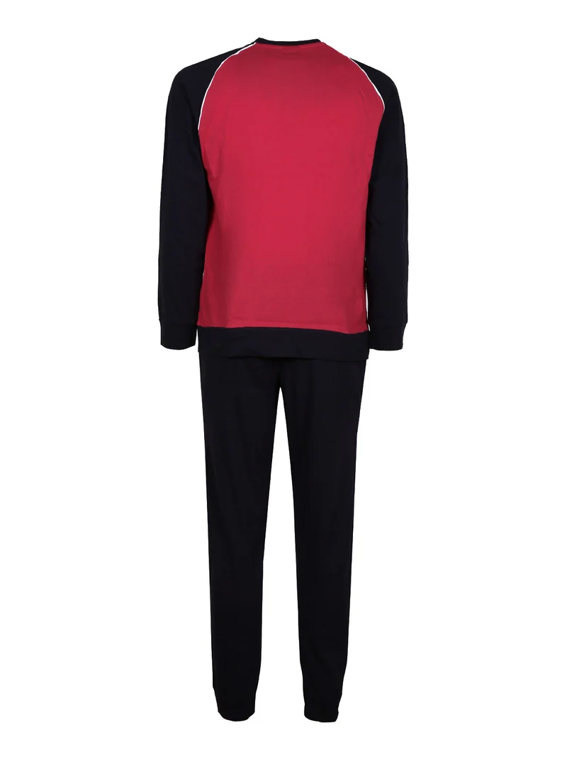 Pigiama lungo uomo in cotone - rosso