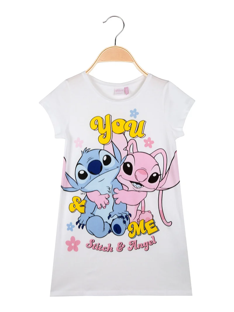 Maxi t-shirt da bambina in cotone con stampa personaggio - multicolore