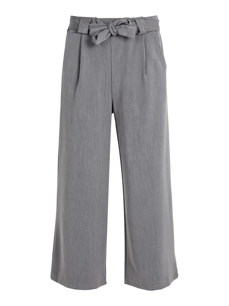 Pantaloni donna a palazzo tinta unita - grigio