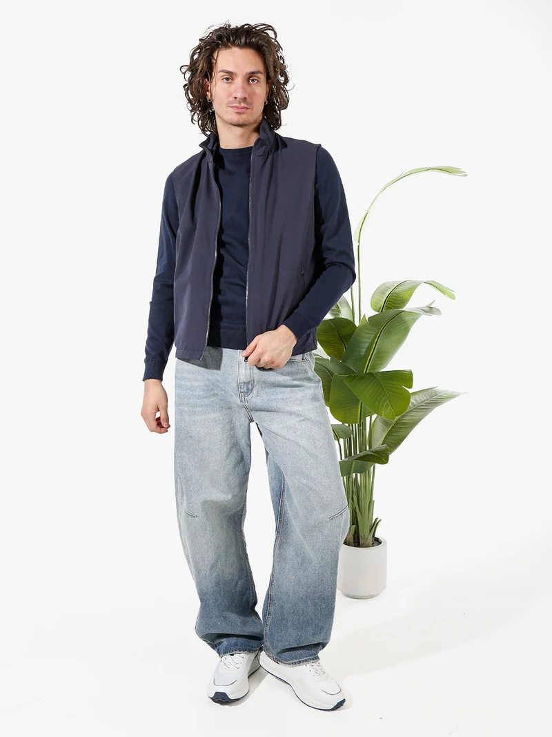 Smanicato da uomo leggero e antivento - blu scuro