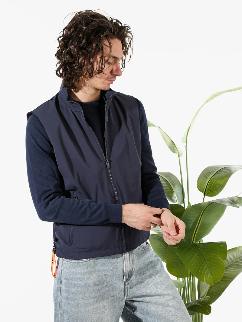 Smanicato da uomo leggero e antivento - blu scuro