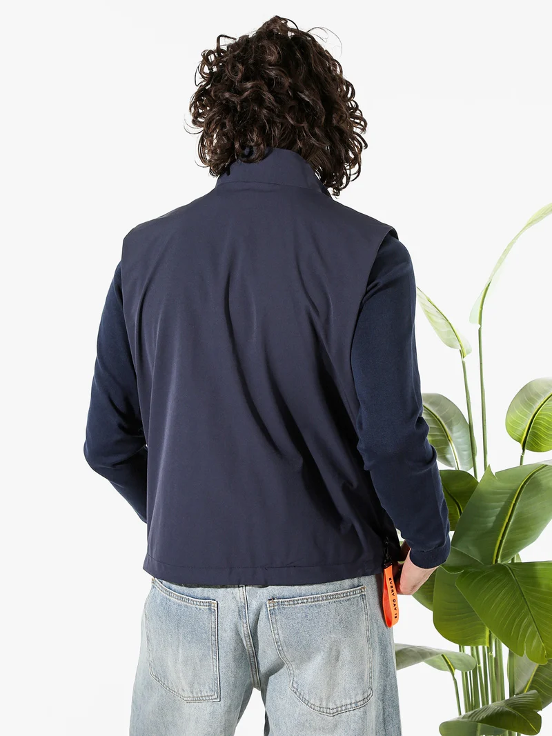 Smanicato da uomo leggero e antivento - blu scuro
