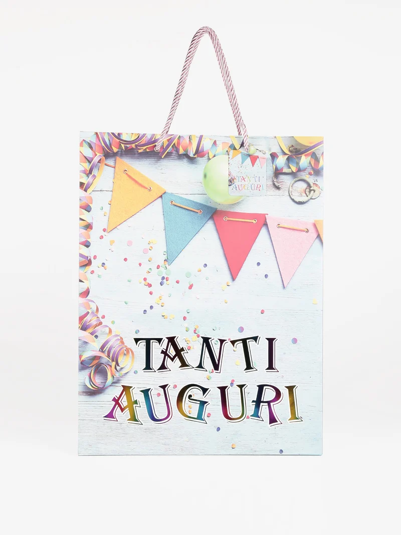 Sacchetto regalo grande 42 x 32 x 11 cm - azzurro