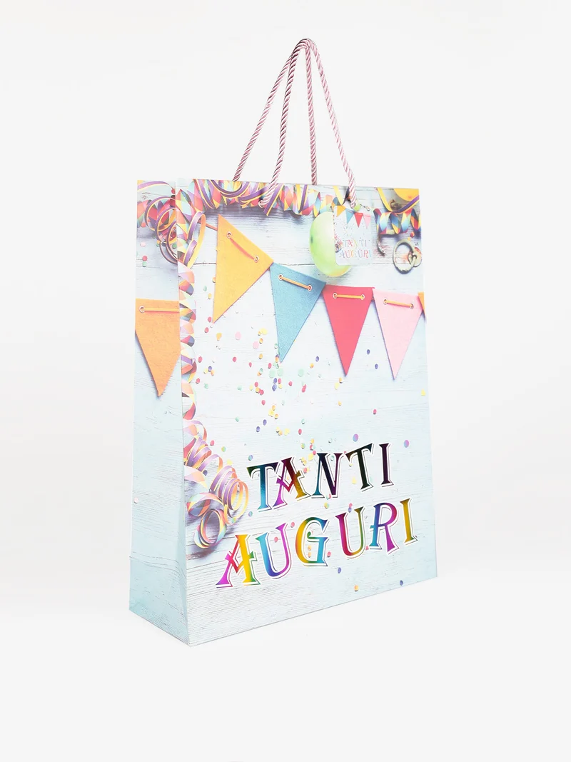 Sacchetto regalo grande 42 x 32 x 11 cm - azzurro