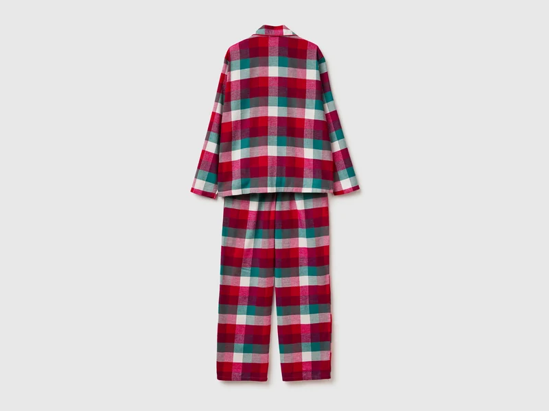 Weihnachts-Flanellpyjama mit Tartanmuster