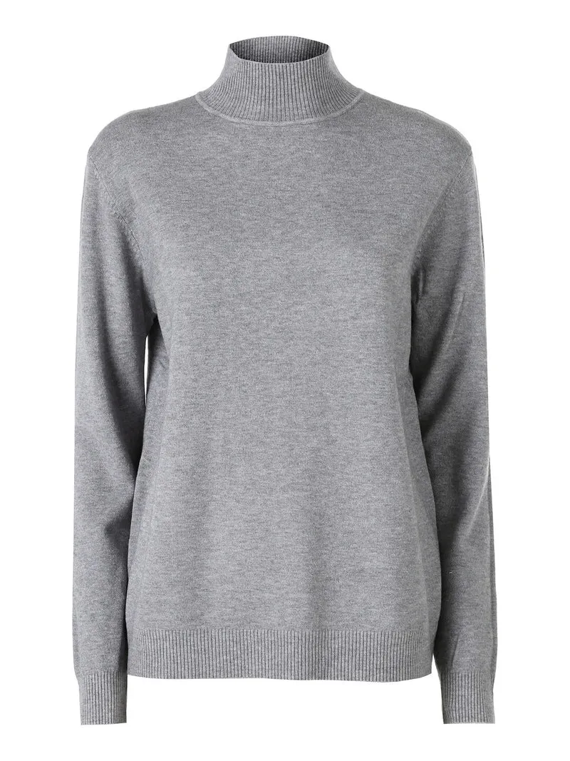 Maglia da donna con scollo a lupetto - grigio