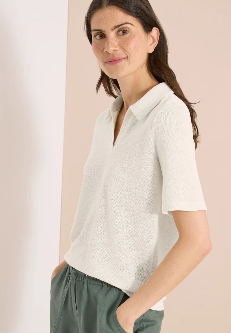 Kurzarm Poloshirt in Unifarbe