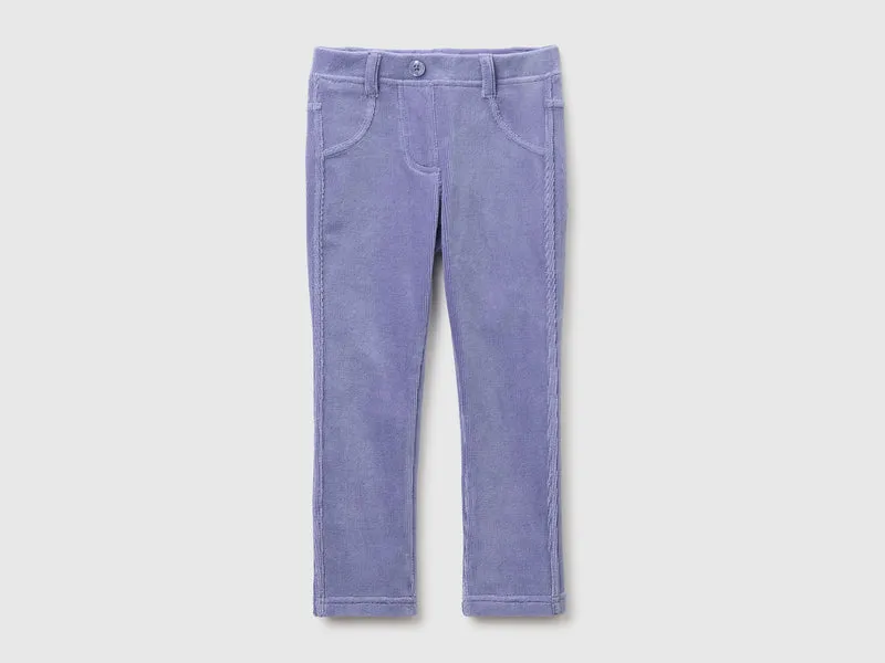 Gerippte Chenille-Hose