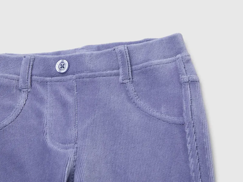 Gerippte Chenille-Hose