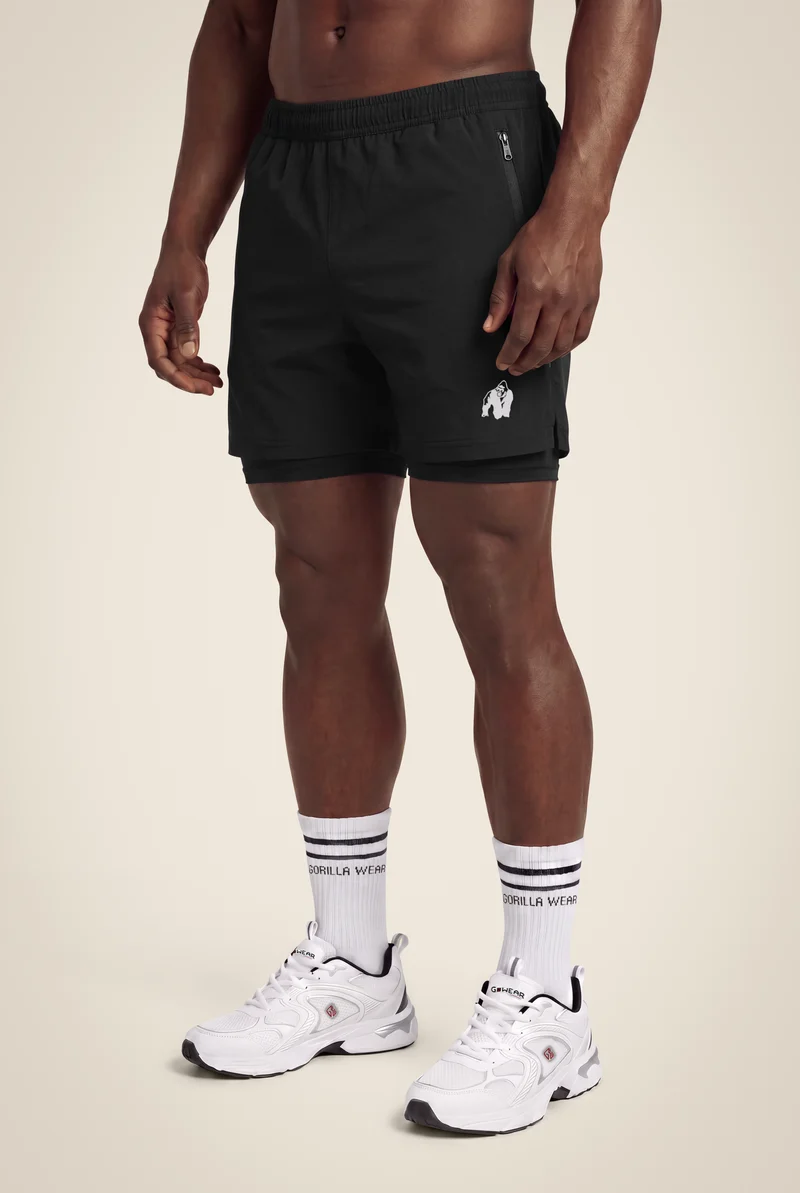Lowell 2-In-1 Shorts - Black