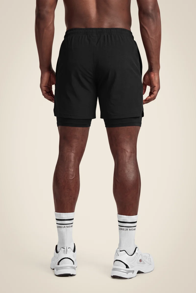 Lowell 2-In-1 Shorts - Black