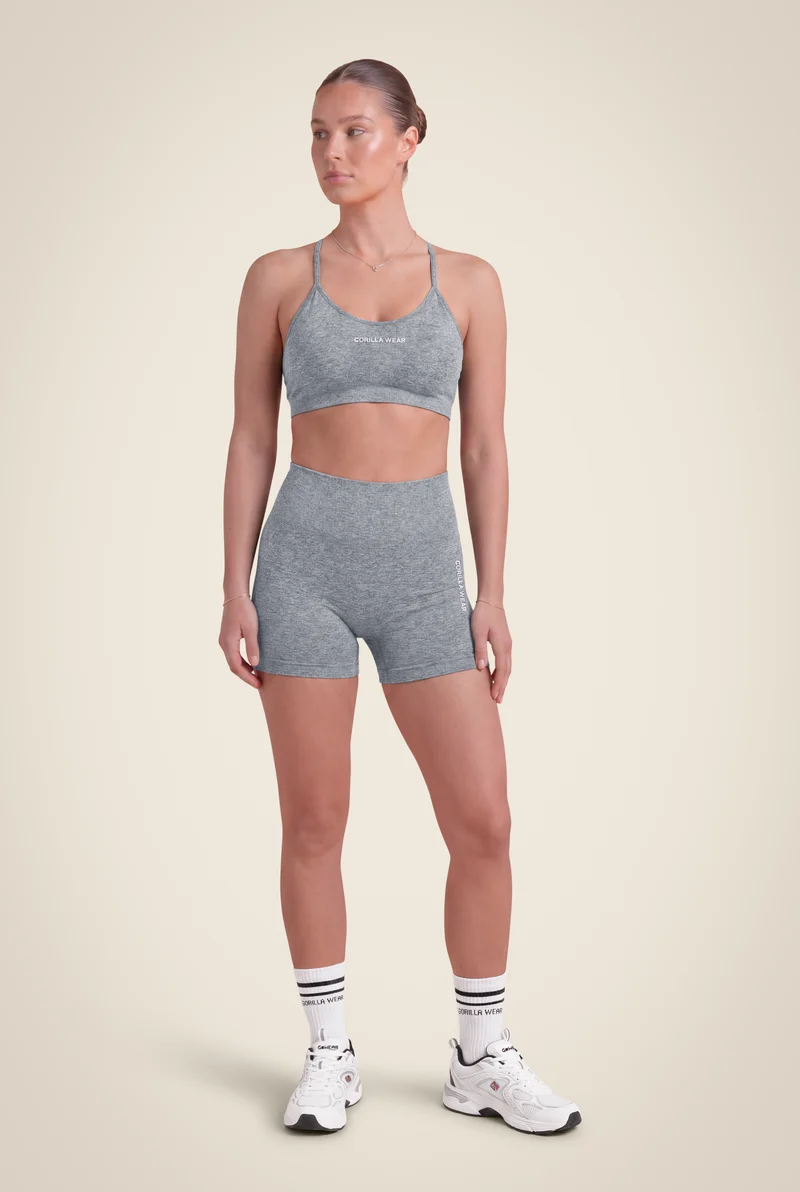 Quincy Seamless Shorts - Gray Melange