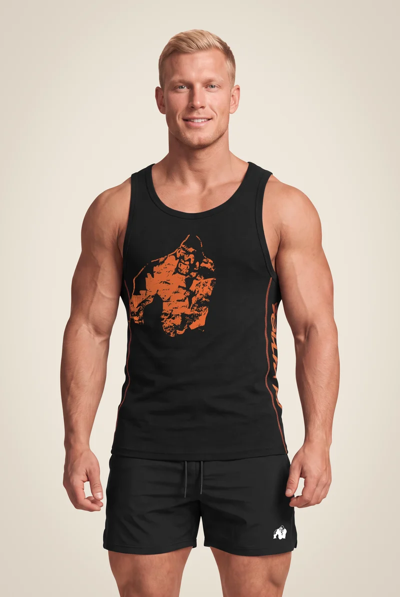 Monterey Tank Top - Black/Orange