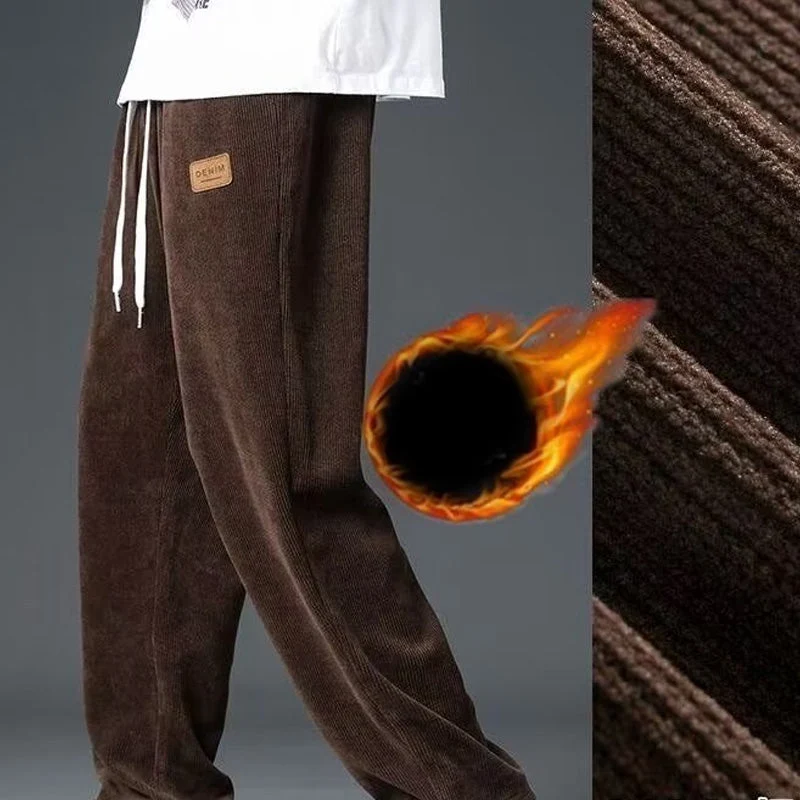 Herren Cordhose | Gerade geschnittene Winterhose mit verstellbarem Bund und optional wärmender Fütterung