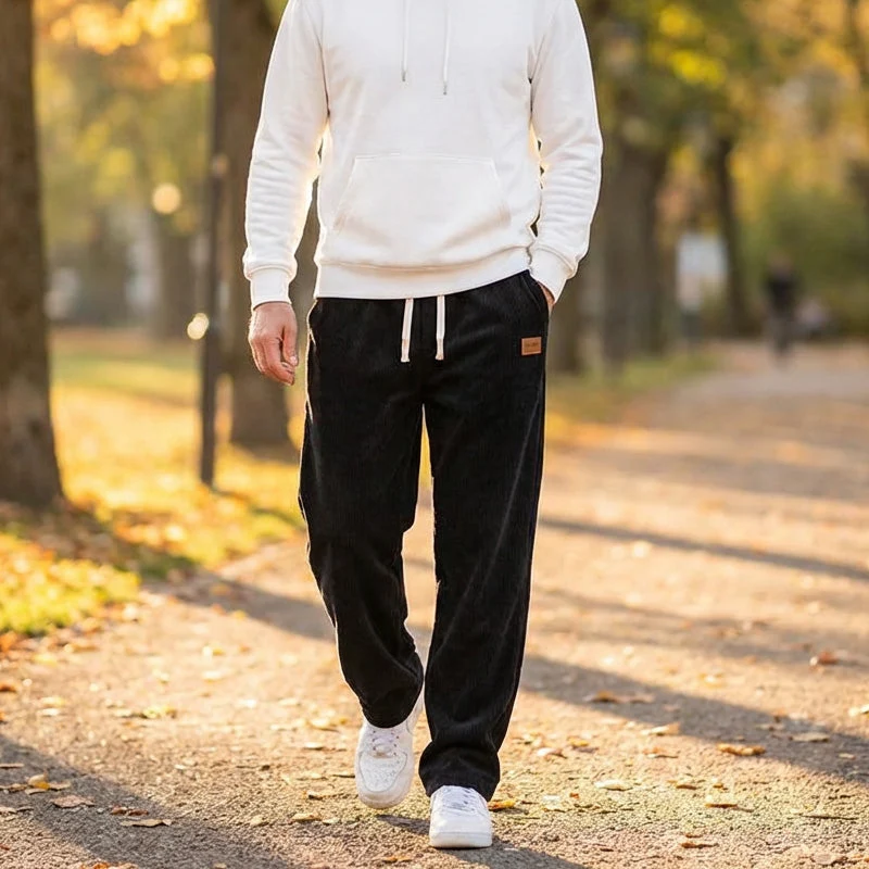 Herren Cordhose | Gerade geschnittene Winterhose mit verstellbarem Bund und optional wärmender Fütterung