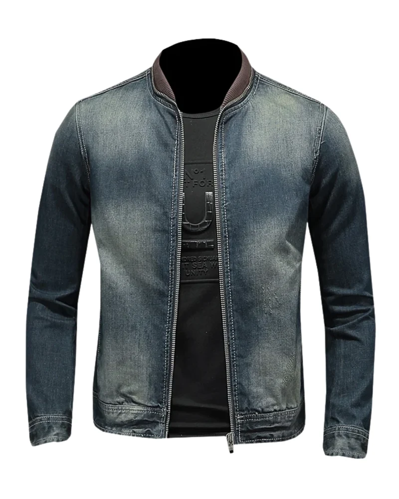 Elegant Denim Zip Jacket