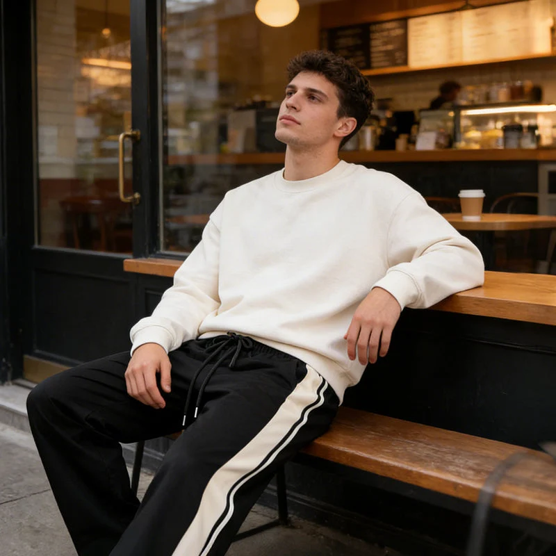 Herren Trainingshose Loose Fit | Jogginghose mit elastischem Bund, Kordelzug und weicher, atmungsaktiver Stoffqualität
