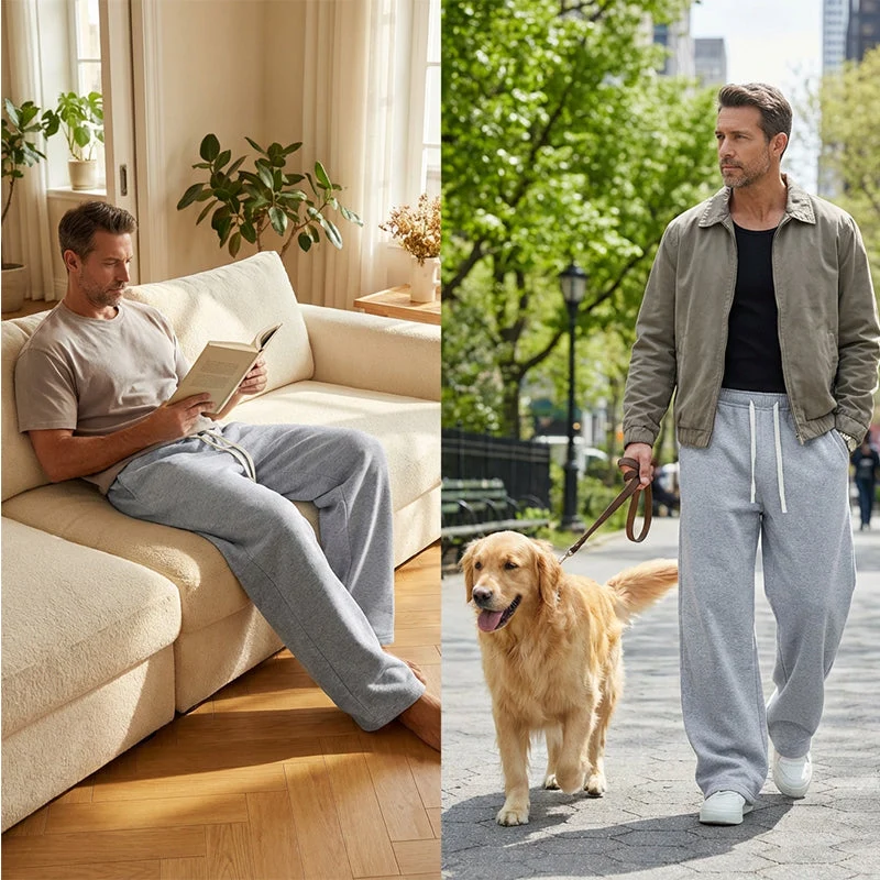 Herren Freizeithose mit Kordelzug | Locker geschnittene Hose mit elastischem Bund und strapazierfähiger Stoffqualität
