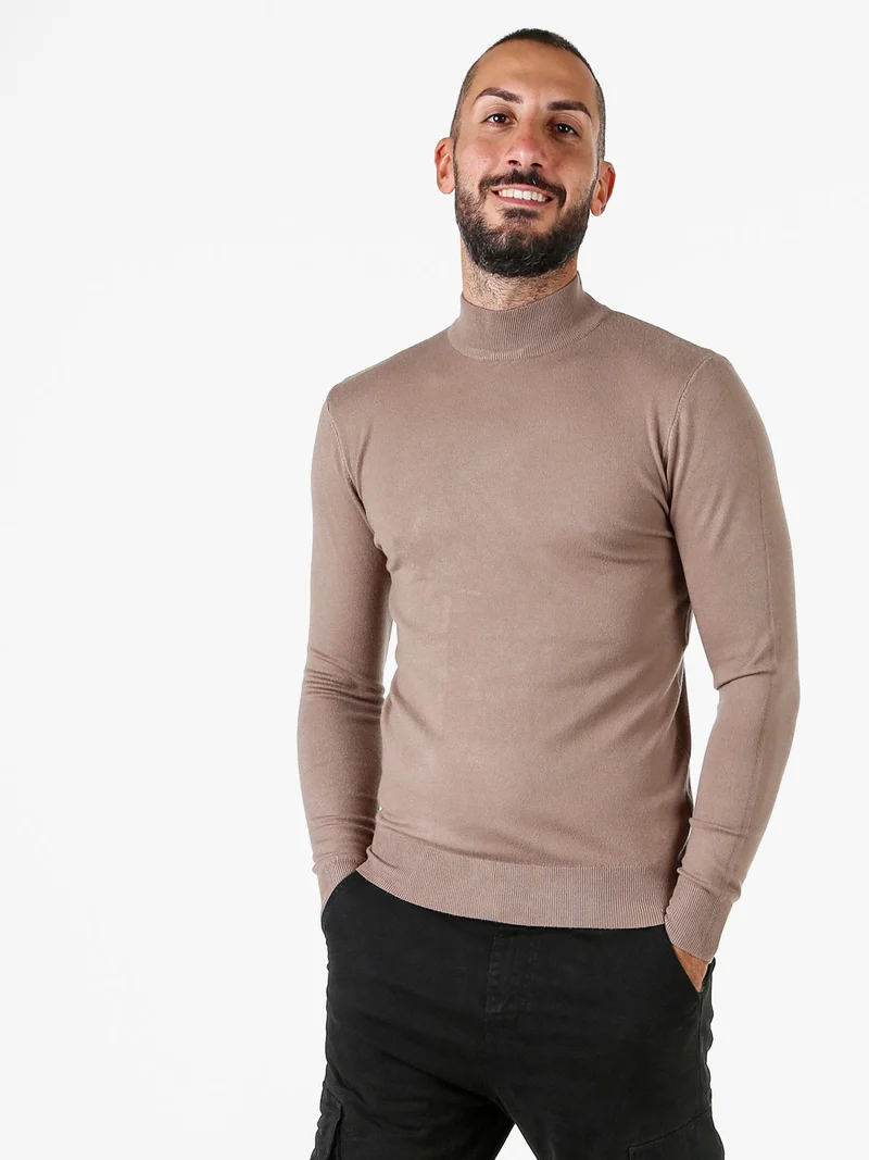 Maglia lupetto da uomo - taupe