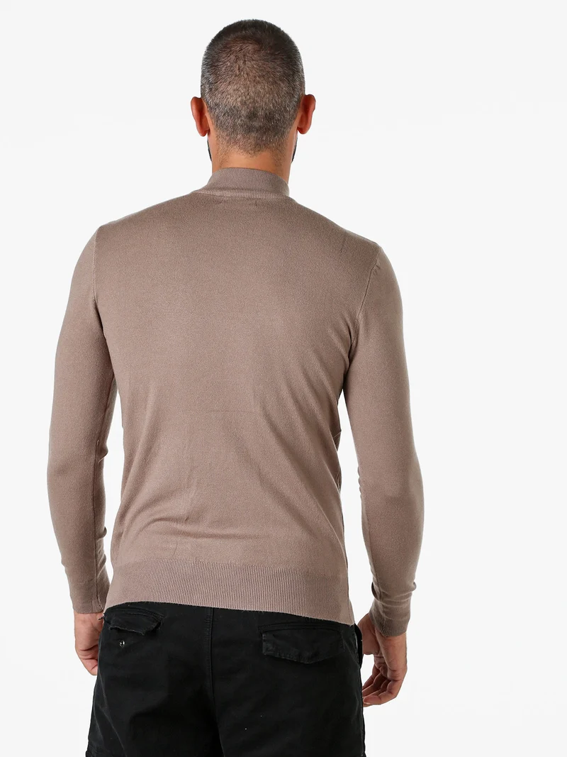 Maglia lupetto da uomo - taupe