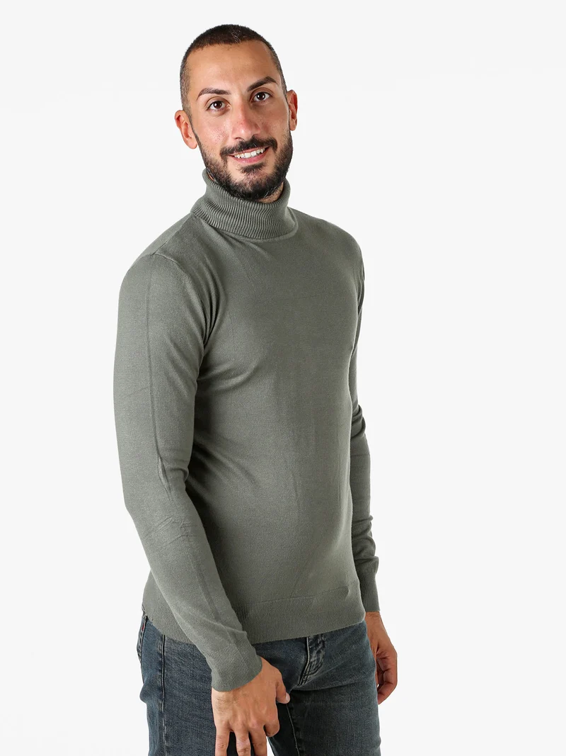 Maglia dolcevita da uomo - militare