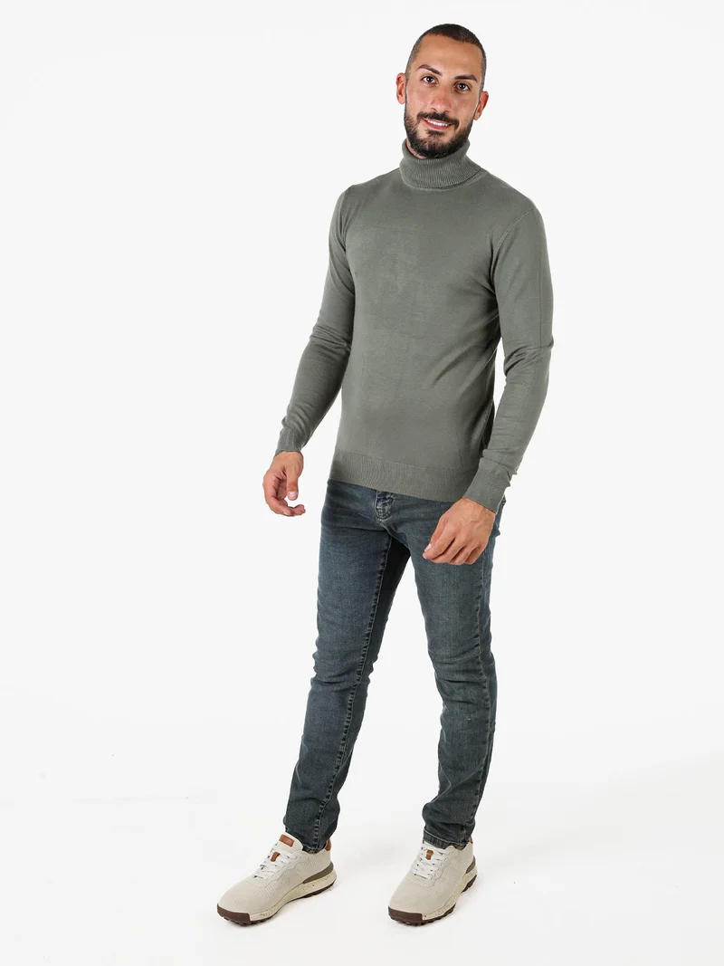 Maglia dolcevita da uomo - militare