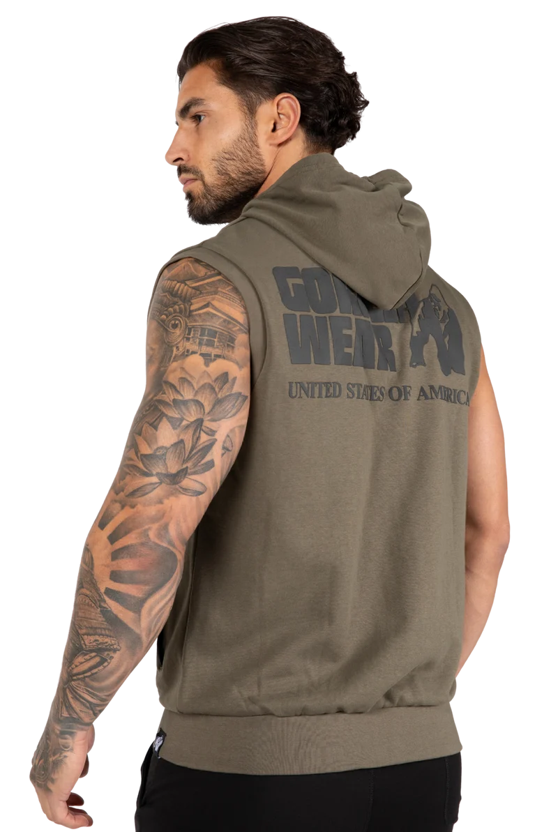 Springfield S/L Zipped Hoodie - Army Green