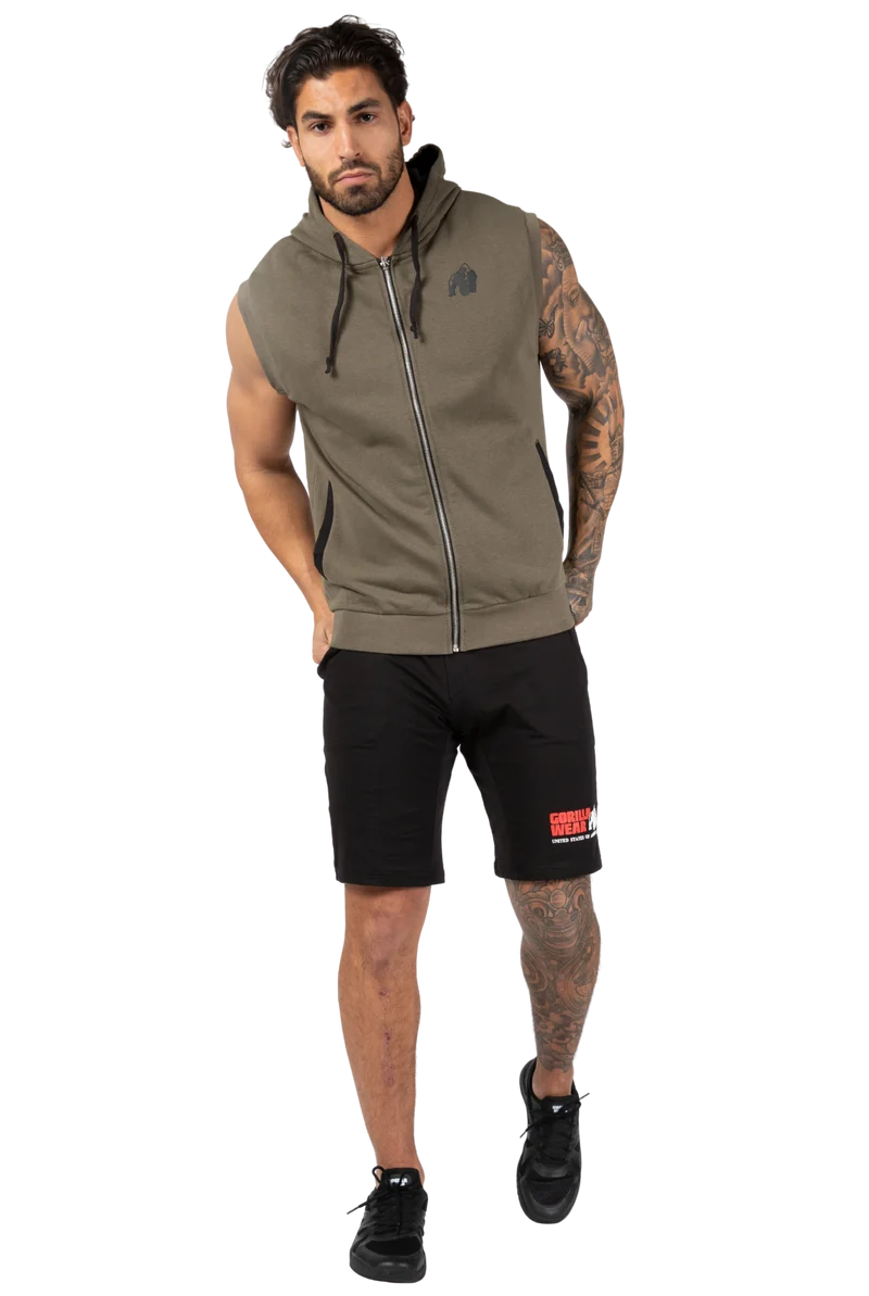 Springfield S/L Zipped Hoodie - Army Green