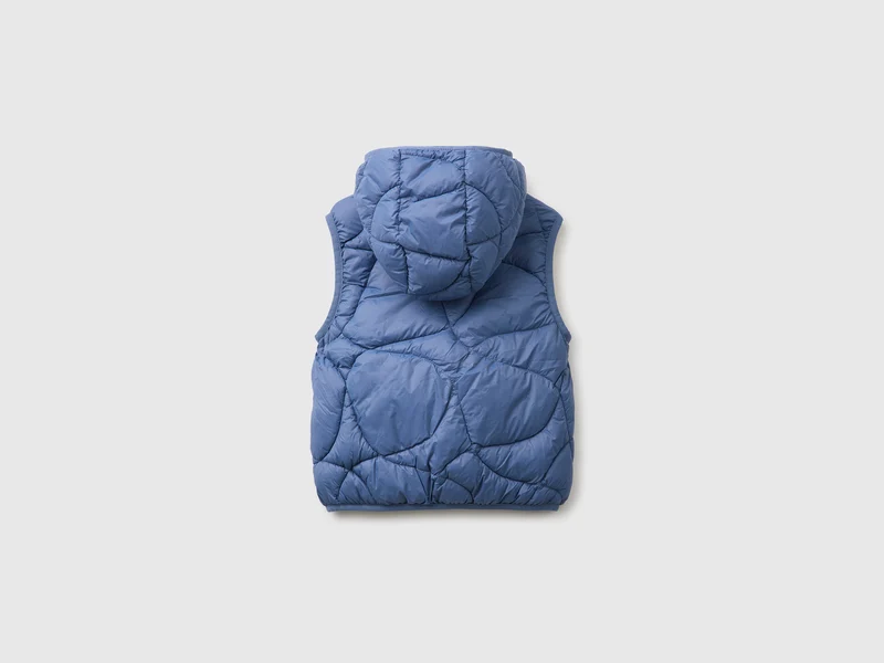 Wattierte, ärmellose Jacke mit Kapuze
