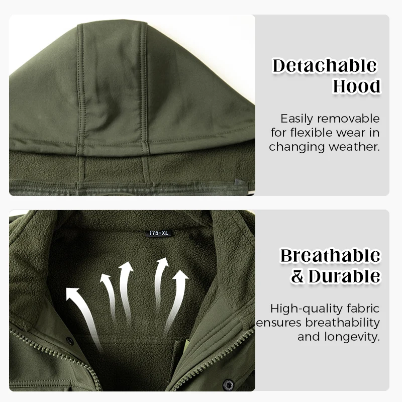 Herren Outdoor-Set mit Jacke und Hose | Gefüttert, winddicht, wasserabweisend und mit mehreren Taschen