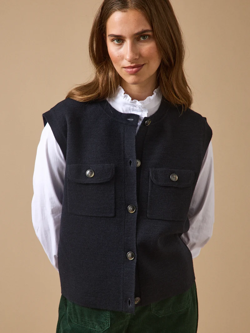 Gestrickter Damen-Cardigan aus Milano-Wolle