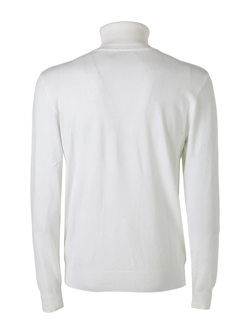 Maglia dolcevita da uomo - bianco